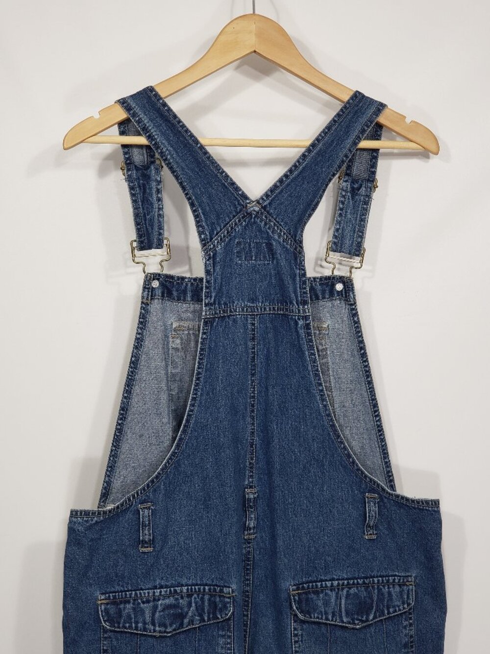 No Boundaries wide leg denim jean overalls Juniors Large 11/13 - Picture 3 of 5